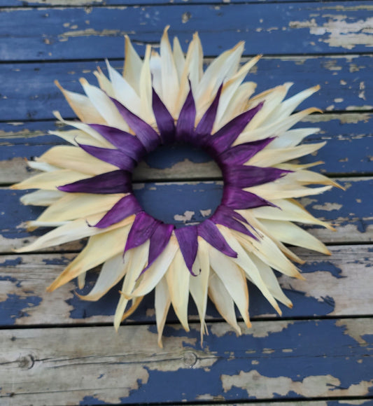 Fall Corn Husk Wreath - Build Your Own - Thanksgiving Halloween Decor Decoration