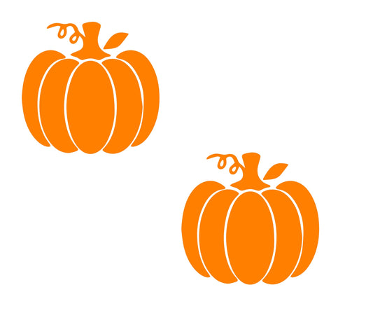 Set of 2 Halloween Pumpkin Jack O Lantern Decal